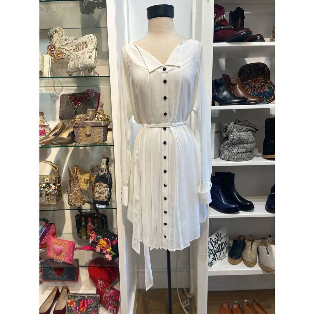 NEW BYRON LARS pleated tunic in powder